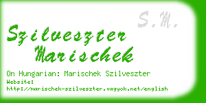 szilveszter marischek business card